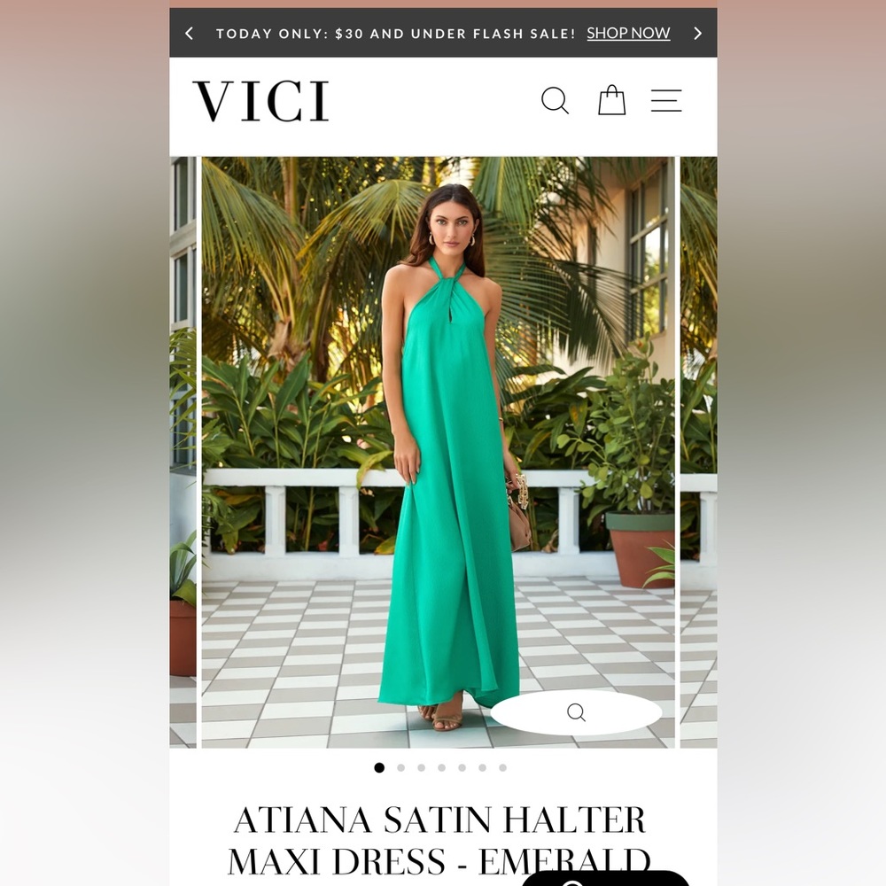 Green Halter Dress by Vici